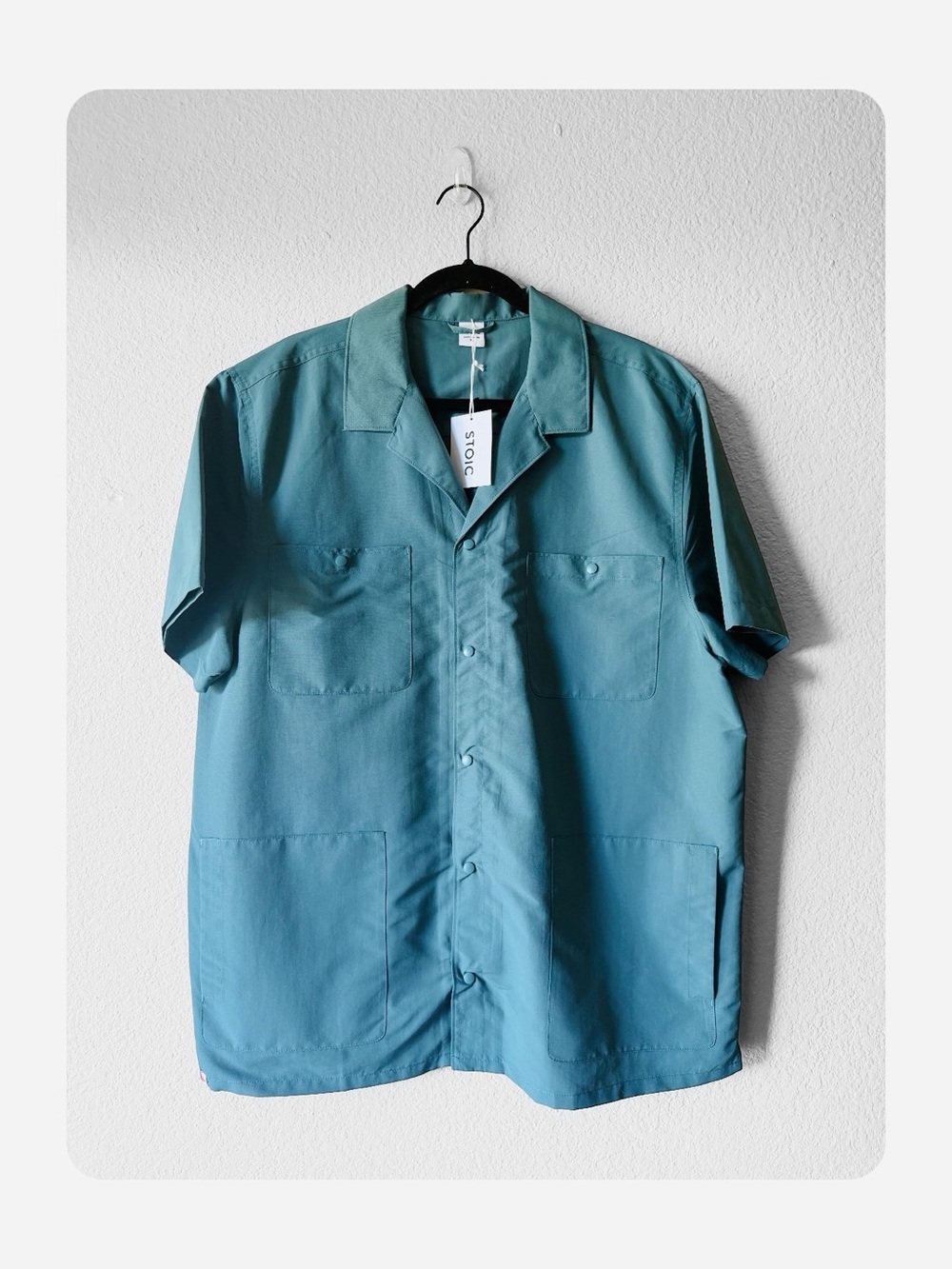 ★ Stoic NWT Men’s Elevated Basic Utility Casual Button Down Shirt Teal XL ★